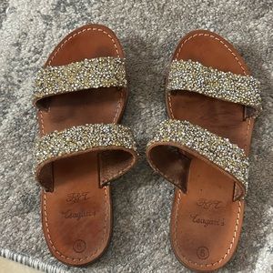 Leather flat handmade custom made in greece